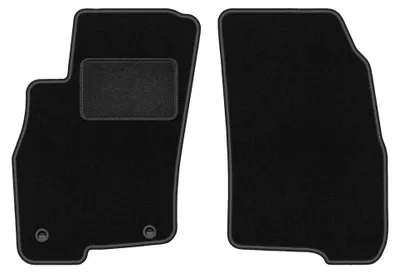 Produktbild von Velours-Fußmatten Vorne für Fiat Grande Punto 2005-2009 (Schrägheck) – 2-tlg, Schwarz, passgenau – Wielganizator LUX