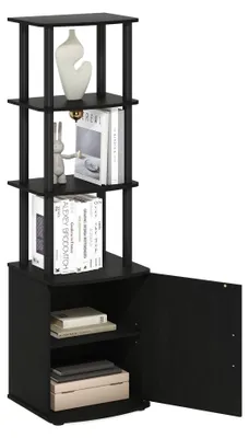 3-stöckiger TV-Ständer, Holz, Blackwood/Schwarz, 137,4 cm hoch