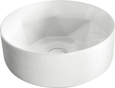 Immagine prodotto di Kerra | Lavabo - Lavabo da appoggio Kr-57 - 40X14 Cm - Bianco lucido - Design moderno - Compatto e facile da pulire