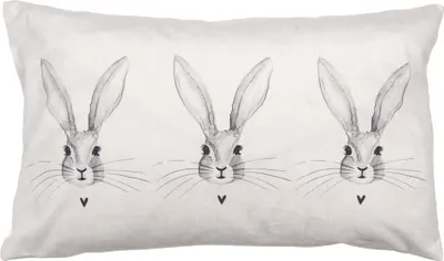 Produktbild von Clayre & Eef Kissenbezug 30x50 cm Beige Polyester Kaninchen