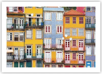 Produktbild von Poster - Poster ohne Rahmen - Casas Ribeira Porto - 70x50 cm - Wand Bild - Wanddeko - Wandbilder - Kunstposter - Wandposter - Bilder - Kunstdruck - Wanddekoration - Wandbild - P2XAA70x50-4249