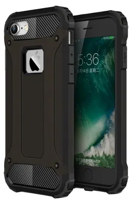 Produktbild von Mobigear Outdoor Schutzhülle für iPhone 8, Hartschalen-Rückseite, stoßfest - Schwarz