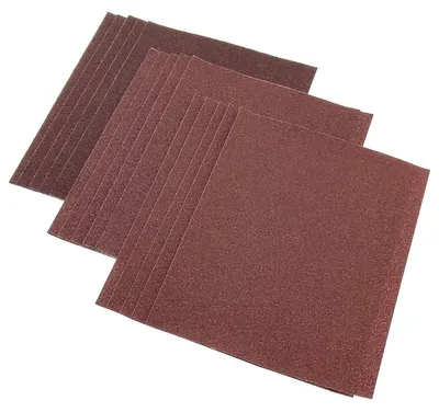 Produktbild von 15 er Set Schleifpapier, C Papierbogen, Aluminiumoxid 230/280, Körnung P40, P60 und P80