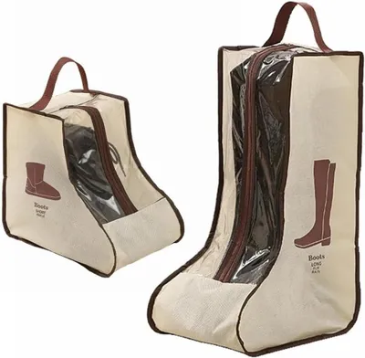 Produktbild von Schuhtaschen 2 Stück, beige, für Reisen, PVC, staubdicht
