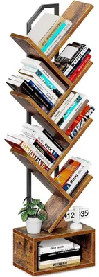 Produktbild von Bücherregal Baumform 6 Ebenen Holz Braun