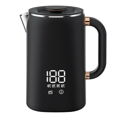 Produktbild von Wasserkocher Edelstahl 1,7 Liter mit Thermostat und Touch-Display Temperaturhaltung 45-100℃ elektrischer Wasserkocher Teekocher Anti-Fingerprint