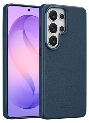 Productafbeelding van Accezz MagSafe Leather Backcover voor de Samsung Galaxy S26 Ultra - Nightfall Blue