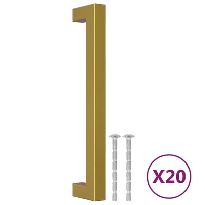 Obrázek produktu pro vidaXL Nábytkové úchytky 20 ks. Zlatá 160 mm nerezová ocel