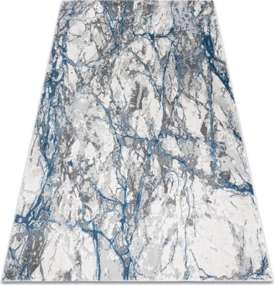 Produktbild von Modern NOBLE Teppich  9962 68 Marmor, Stein - Strukturell zwei Ebenen aus Vlies creme / blau Blau 120x170 cm