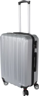 Produktbild von Trolley Koffer Reisekoffer Hartschalenkoffer silber M 44x24x67cm