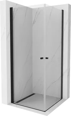 Produktbild von Mexen Pretoria Duo kippbare Duschabtrennung 70 x 70 cm, Transparent, Schwarz - 852-070-070-70-00-02