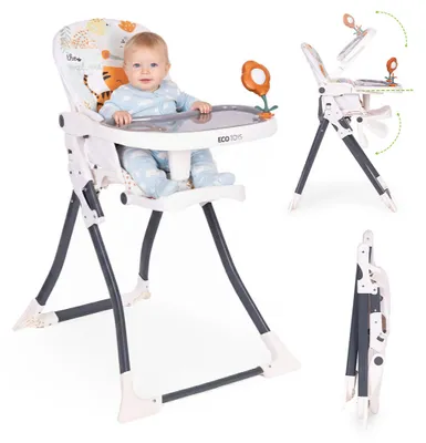 Zdjęcie produktu dla Fotelik krzesełko do karmienia dzieci składane + zabawki ECOTOYS