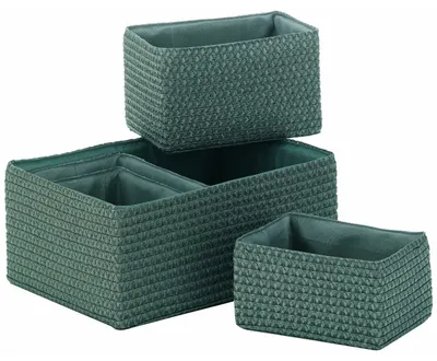 5 Aufbewahrungsboxen aus Kunststoff, 3 Größen, Grau