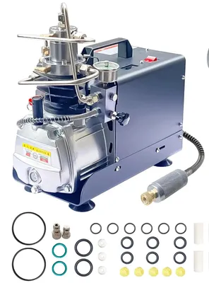 Produktbild von PCP-Luftkompressor - Elektrische Hochdruckluftpumpe - 300 bar/4500 psi - Automatische Abschaltung - Kolbenpumpe - 220 V - EU-Stecker