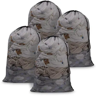 Immagine prodotto di Sacchetti protettivi per lavanderia 70x90 cm, neri, set da 4