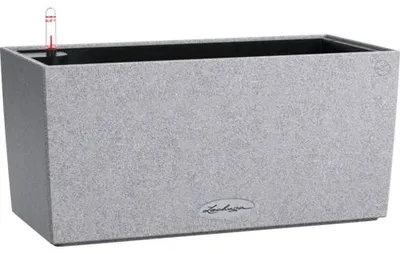 Obrázek produktu pro LECHUZA BALCONERA Stone 40, Ozdobný truhlík, Volně stojící, Recyklovaný plast, Šedá, Barva kamene, Obdélník, Vnitřní/venkovní