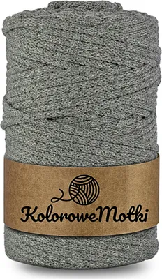 Produktbild von Baumwollkordel mit einem Kern 100m 3mm Dunkelgrau | Makramee Garn, Häkelkordel, Baumwollkordel mit Polyesterkern, Textilgarn
