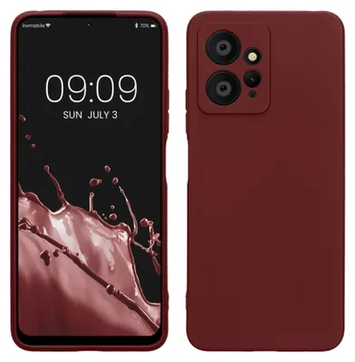 Produktbild von kwmobile Handyhülle für Xiaomi Redmi Note 12 (4G) Hülle - weiches Handy Silikon Case - Schutzhülle Cover - Bordeaux Violett