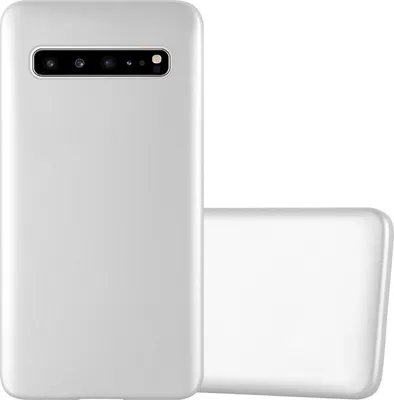 Produktbild von Cadorabo Schutzhülle für Samsung Galaxy S10 5G Hülle in Silber Handyhülle TPU Silikon Etui Cover Case