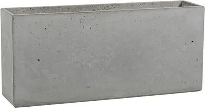 Zdjęcie produktu dla Donica Betonowa Zewnętrzna Na Dwór Z Otworami Zadora LINEA L 90x22x40 szary naturalny