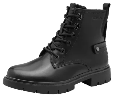 Obrázek produktu pro Dámské boty Tamaris Comfort, kotníkové, se šněrováním a s pružnou tkaninou, černé (modrá)