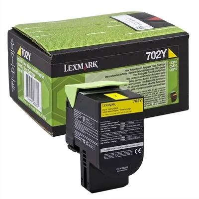 Obrázek produktu pro Lexmark 702YE, 1000 str., Žlutá, 1 kusů