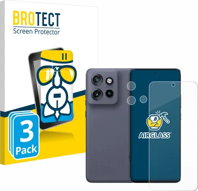 A product shot of a screen protector package and a smartphone.