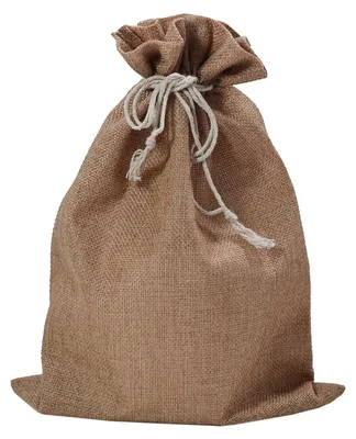 5 Säckchen Juteimitat Geschenkbeutel 20x27cm, natur