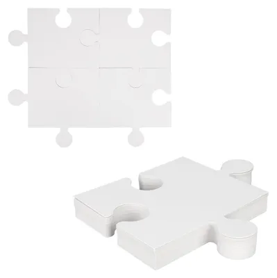 Image de Puzzles vierges à colorier, format 23 x 20 cm. Le paquet contient 30 pièces