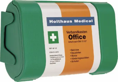 Produktbild von Holthaus Büro Office Verbandkasten mit Wandhalterung Erste Hilfe DIN 13157