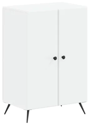 Image de vidaXL Armoire à chaussures BREDA, 59,5 x 39,5 x 90 cm, panneau de fibres de bois, blanc