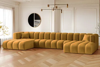 Produktbild von Kaiser Möbel Ecksofa, U-from, Sofa Grand U XL modular stoff Salvador Gelb
