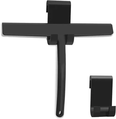 Produktbild von Silikon Duschwischer mit Edelstahlkern, schwarz, 24cm
