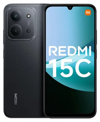 Image de Smartphone Xiaomi Redmi 15C 4G, 4 Go de RAM / 128 Go de stockage, écran HD+ de 6,9 pouces avec taux de rafraîchissement de 120 Hz, NFC, batterie de 6000 mAh, double SIM, couleur noire