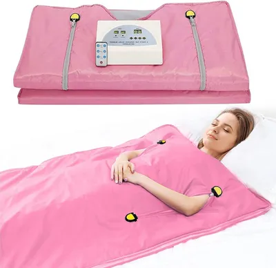 Productafbeelding van Infrarood Sauna Deken - Warmte deken - Ontspanning thuis - Diepe warmte penetratie - 180 x 40 cm - Roze