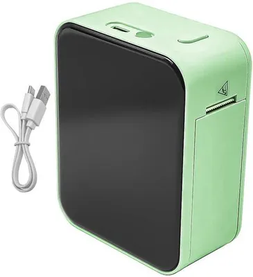 Obrázek produktu pro Bluetoothová štítková tiskárna s 1 rolí voděodolného papíru, mini tiskárna, samolepicí štítky, kompatibilní s iOS a Android (bílá)