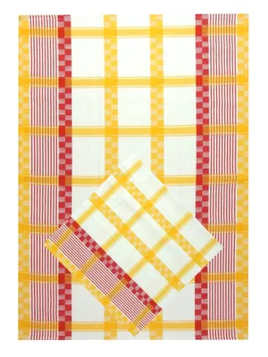 Obrázek produktu pro Kuchyňská utěrka bavlněná 45x65 - IRMA červeno/oranžová