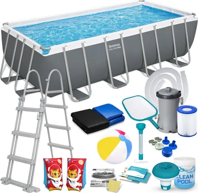 Obrázok produktu pre Basen ogrodowy stelażowy 488 x 244 x 122 cm 17w1 Bestway 56670