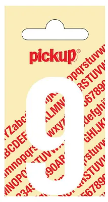 Productafbeelding van Plakcijfer Nobel 60 mm wit 9 Pickup