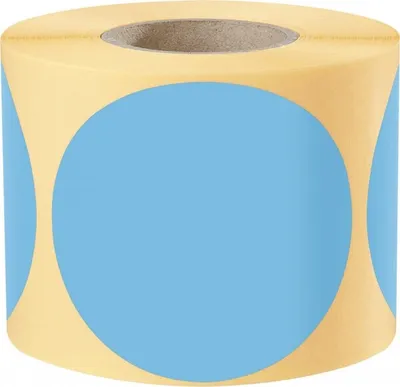 Produktbild von Dreifke® Aufkleber I Markierungspunkt, blanko, hellblau, Haftpapier, ablösbar...