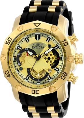 Immagine prodotto di Invicta Pro Diver - SCUBA 23427 Orologio da Uomo - Movimento al Quarzo - Acciaio Inossidabile con Quadrante Dorato - 50 mm