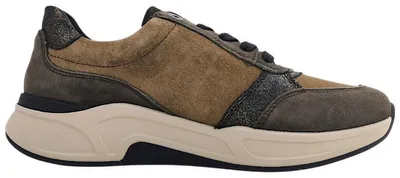 Imagen del producto de Zapatos de mujer Remonte, tipo botín con cordones, deportivos, color marrón, para uso casual