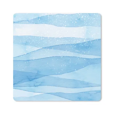 Produktbild von MuchoWow® Mauspad Mousepad Aquarell - Illustration - Blau 20x20 cm - Mousepads - Maus Mat - Pad - Mausunterlage - Desk Mat - Bureauartikeln