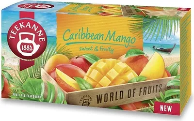 Obrázek produktu pro Teekanne Caribbean Mango ovocný čaj s příchutí manga (20ks), 101874