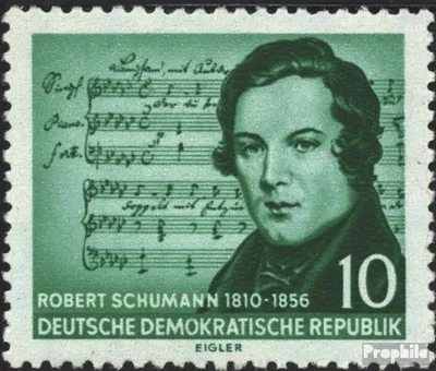 Produktbild von Briefmarken DDR 1956 Mi 528 postfrisch 100.Todestag von Schumann