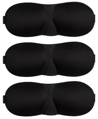 Produktbild von Schlafmasken-Packung (3 Stück), lichtundurchlässige 3D-Augenmasken zum Schlafen, Augenbinde für Seitenschläfer