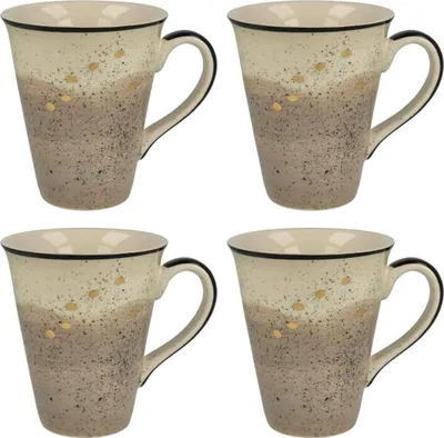 Produktbild von Becher "Sao", Keramik mit Goldauflage - 4er Set
