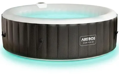Produktbild von Whirlpool mit LED-Beleuchtung, 208 cm, 130 Massagedüsen, 1000 l, Anthrazit
