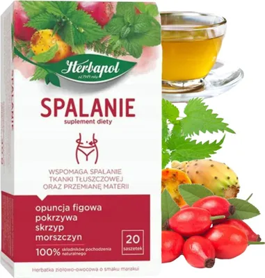 Obrázek produktu pro Herbatka ziołowa Wspomagająca Spalanie i Oczyszczanie Organizmu Herbapol 20 saszetek