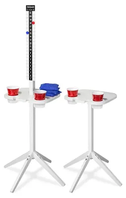 Image de Ensemble de deux tableaux de score, pour une utilisation en extérieur, avec porte-gobelets, adaptés aux jeux de cornhole et aux jeux de jardin